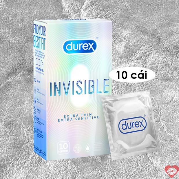  Giá sỉ Bao cao su Durex Invisible - Siêu mỏng mềm mịn - Hộp 10 cái  chính hãng 