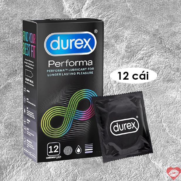  Bảng giá Bao cao su Durex Performa - Kéo dài thời gian - Hộp 12 cái  cao cấp 