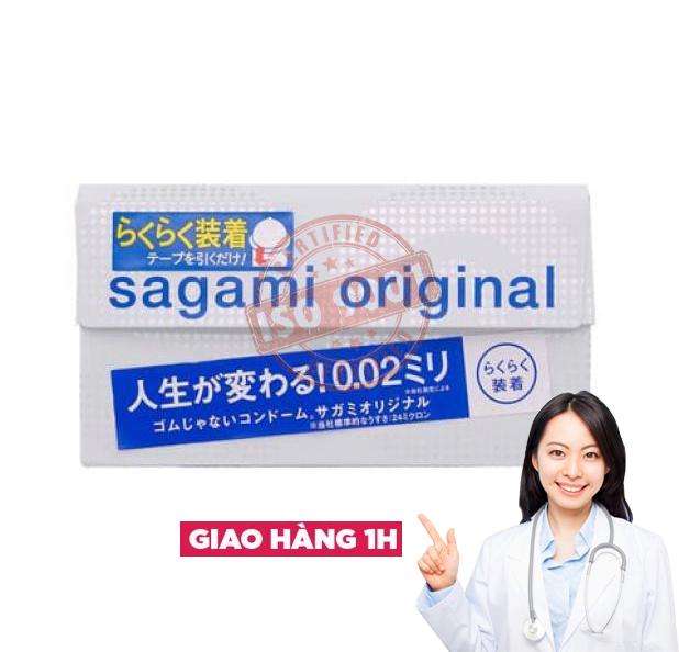  Shop bán Bao cao su Sagami 0.02mm - Siêu mỏng - Hộp 6 cái  cao cấp 