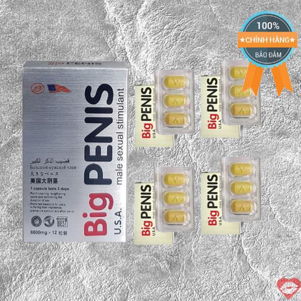 So sánh Big Penis USA chính hãng kéo dài thời gian cường dương chống xuất tinh sớm hộp 12 viên loại tốt 