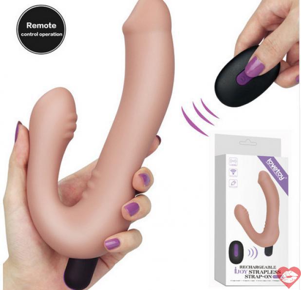 Bảng giá Dương vật giả 2 đầu Lovetoy Ijoy Strapless 10 chế độ rung sạc điện giá rẻ 