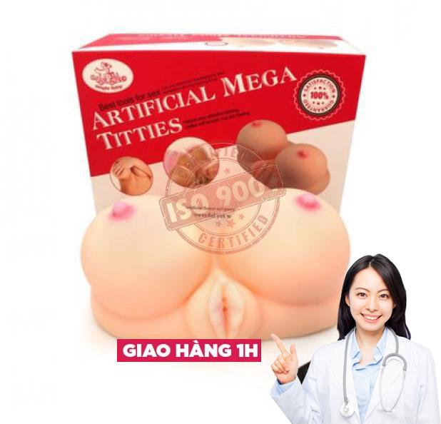  Đại lý Ngực giả âm đạo & hậu môn silicon trần cao cấp kèm cục rung - Artificial Mega Titties  hàng mới về 