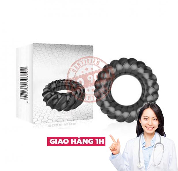  Bán Vòng đeo dương vật kéo dài thời gian trì hoãn xuất tinh 3D - Cock Ring Đen giá rẻ 
