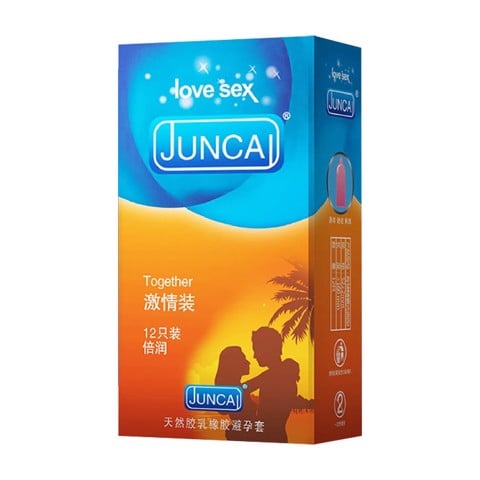 Bao cao su Juncai Together - Tăng độ nhạy ma sát - Hộp 12 cái