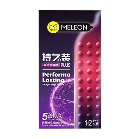 Bao cao su Meleon Performa Lasting 5 Times - Hạt nổi lớn kéo dài thời gian gấp 5 lần -