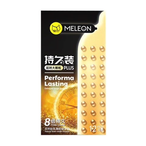 Bao cao su Meleon Performa Lasting 8 Times - Hạt nổi lớn kéo dài thời gian gấp 8 lần -