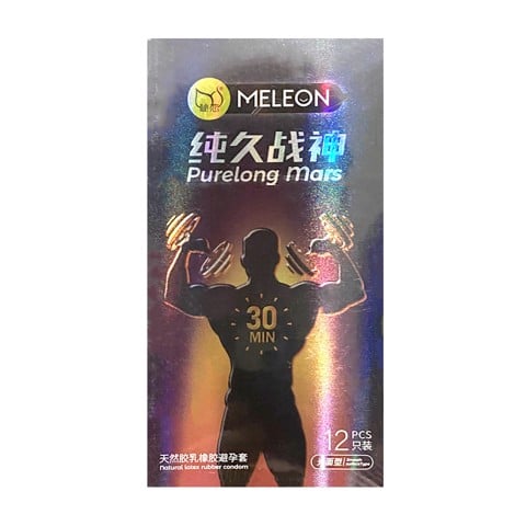 Bao cao su Meleon Purelong Mars 30 Min - Kéo dài thời gian 30 phút - Hộp 12 cái