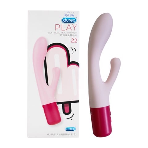 Dương vật giả 8 chế độ rung dùng sạc - Durex Soft Dual Head Vibrator
