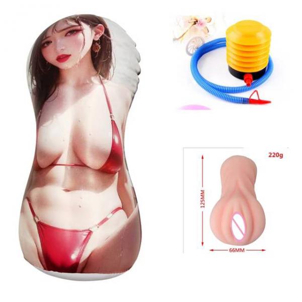 Gối bơm hơi hình nửa người mặc bikini có âm đạo giả tháo rời cho nam giới thủ dâm