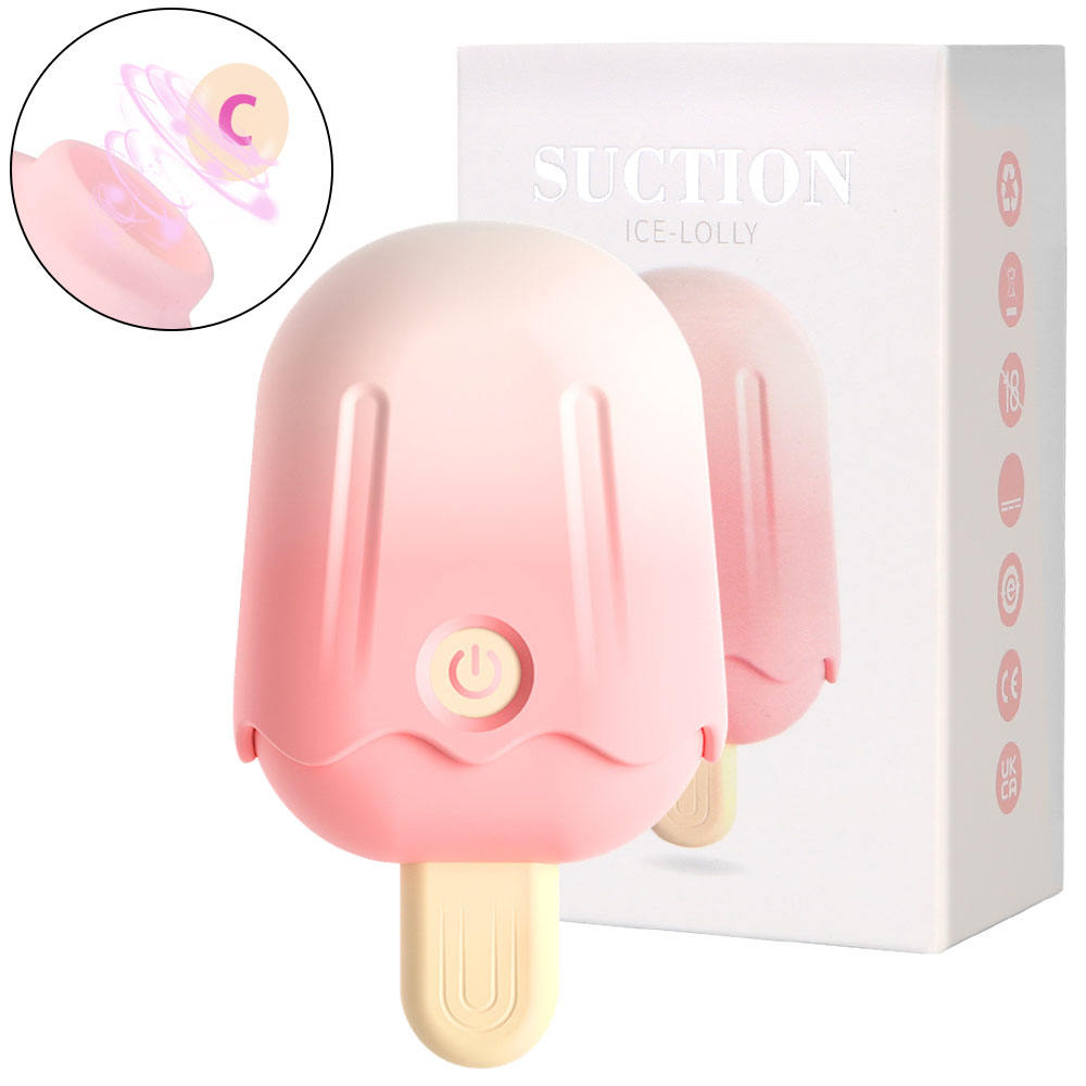 Trứng rung hút mini Suction Ice Lolly nguỵ trang hình que kem massage điểm G