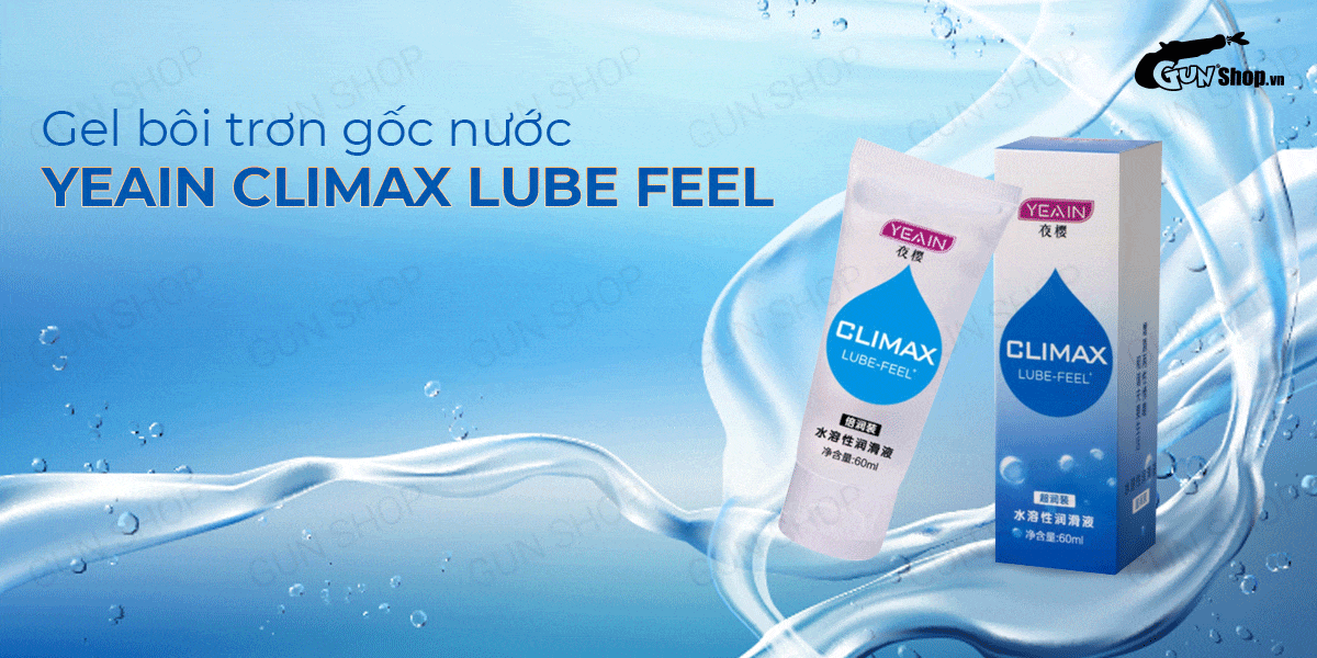Gel bôi trơn Yeain Climax Lube Feel 60ml an toàn dịu nhẹ, tăng khoái cảm