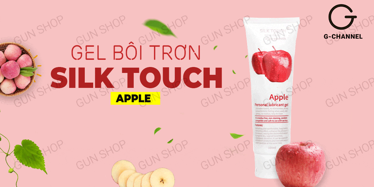 Gel bôi trơn hương táo Silk Touch 100ml mềm mượt, an toàn