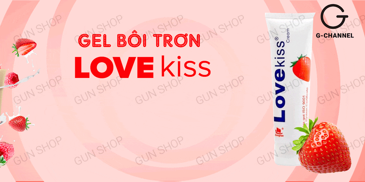 Gel bôi trơn Love Kiss hương dâu 100ml tăng khoái cảm
