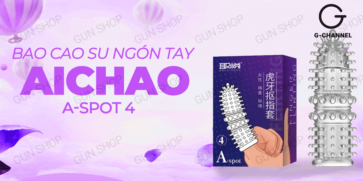 Bao cao su ngón tay Aichao A-spot gai lớn tăng khoái cảm