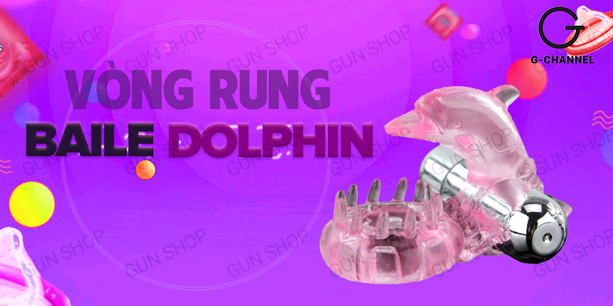 Vòng rung Baile Love Dolphin kích thích đỉnh điểm pin sạc bền