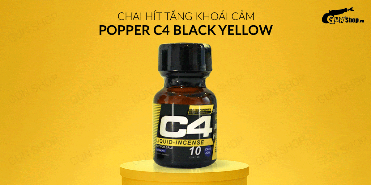 Popper C4 Yellow 10ml USA chính hãng tăng khoái cảm mạnh mẽ