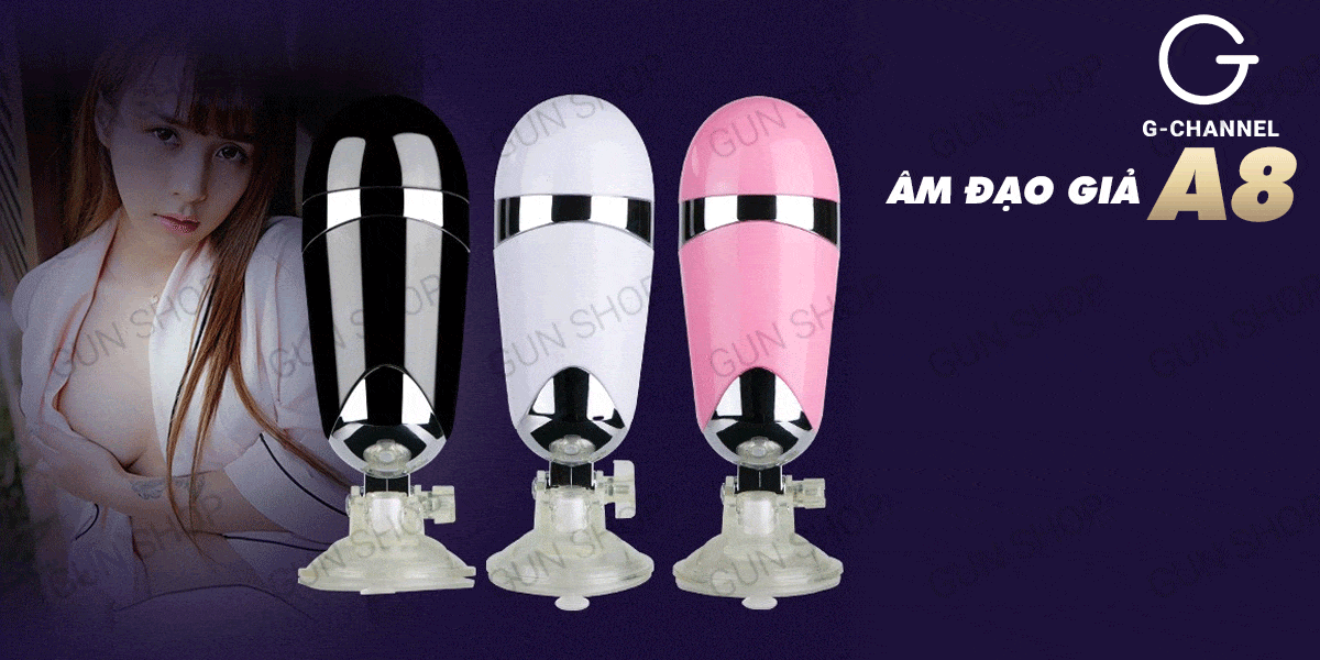 Âm đạo giả hít tường rung mạnh A8 silicon siêu mềm kích thích