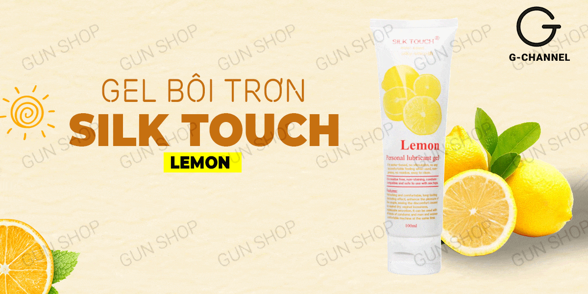 Gel bôi trơn hương chanh Silk Touch 100ml - Mượt mà, an toàn, dễ dùng