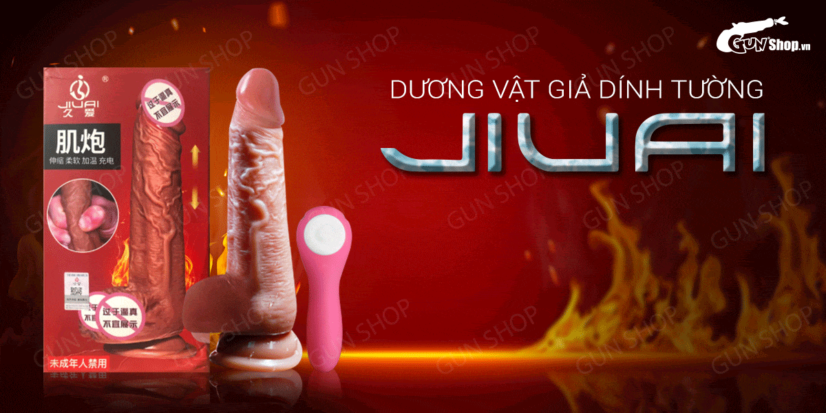 Review Dương vật giả dính tường siêu mềm có rung dùng sạc - Jiuai  hàng mới về