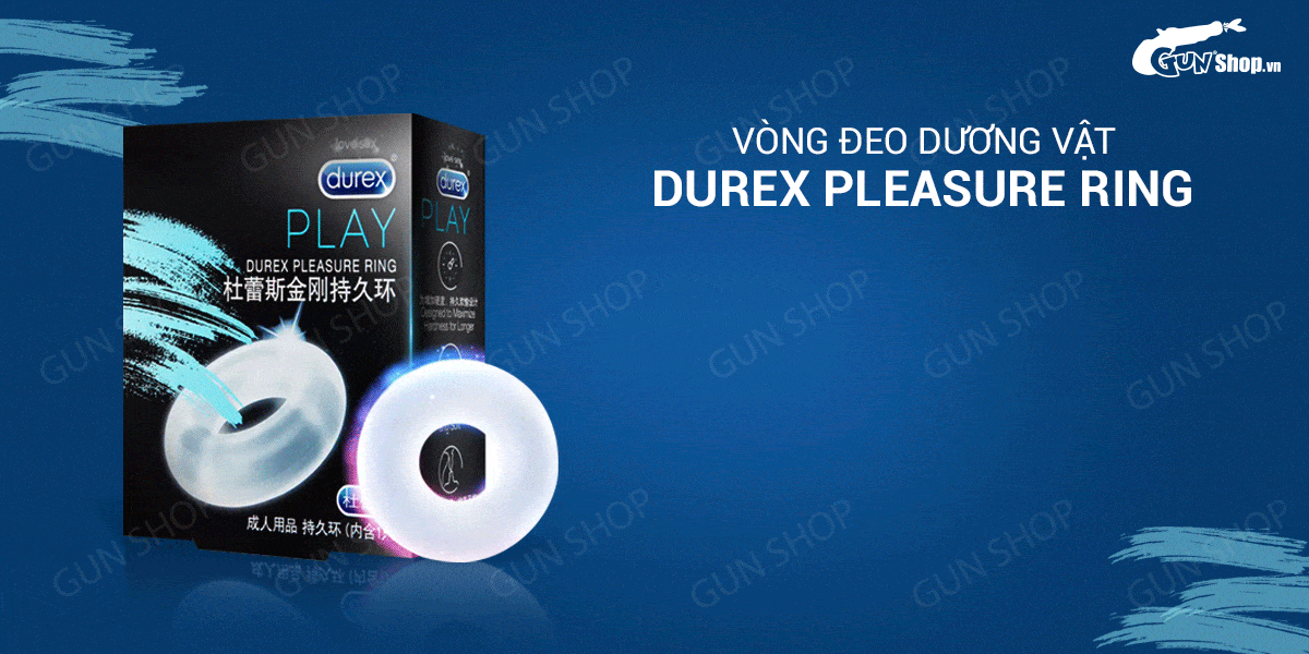 Sỉ Vòng đeo dương vật tăng khoái cảm kéo dài thời gian - Durex Pleasure Ring  hàng xách tay