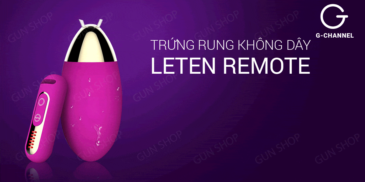 Trứng Rung Pin Leten Remote Sạc Tiện Lợi, Hàng Cao Cấp
