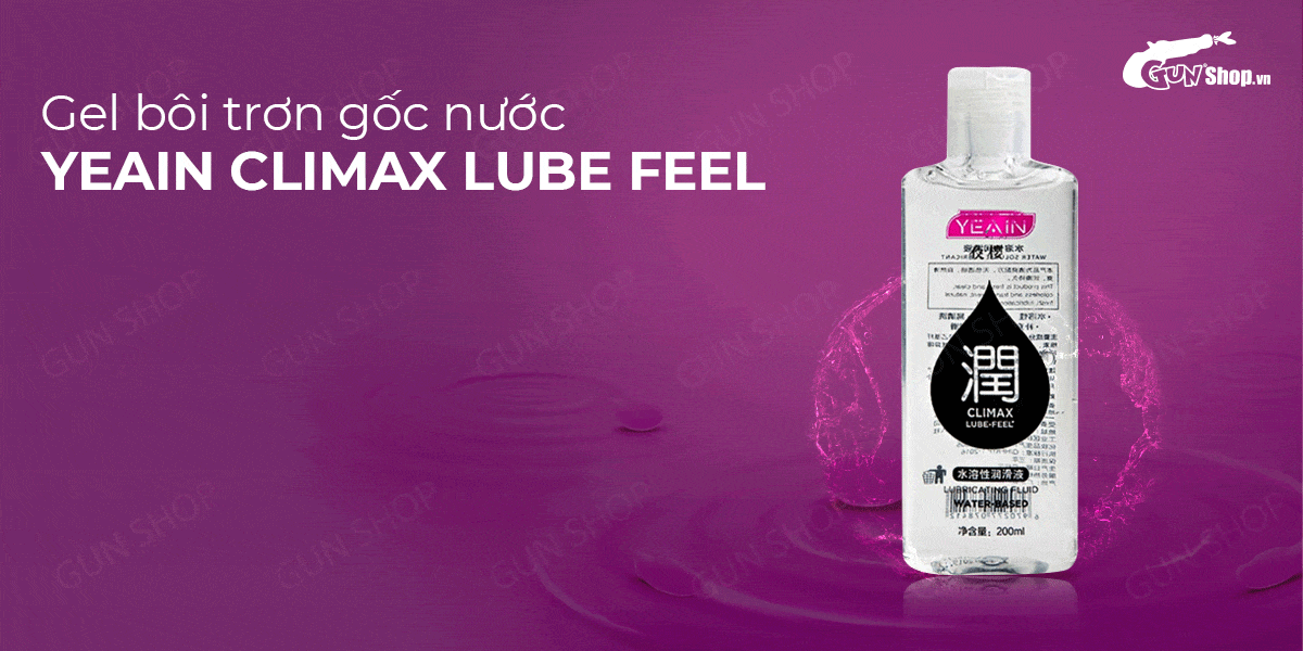 Gel bôi trơn gốc nước Yeain Climax Lube 200ml - Mượt mà, an toàn