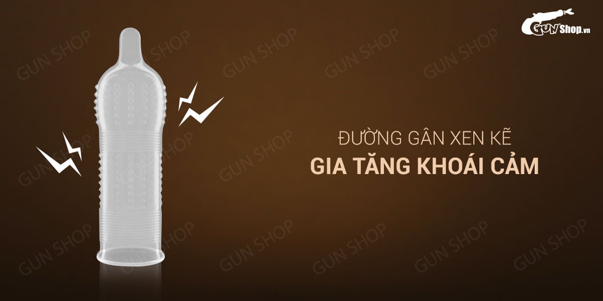 Bao cao su OLO 0.01 Gamma siêu mỏng kéo dài hưng phấn 10 cái