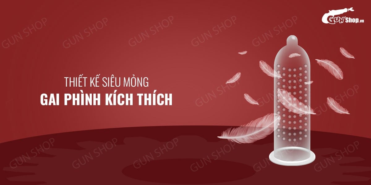 Bao cao su OLO 0.01 Large Bump siêu mỏng, nóng ấm vani, 10 cái