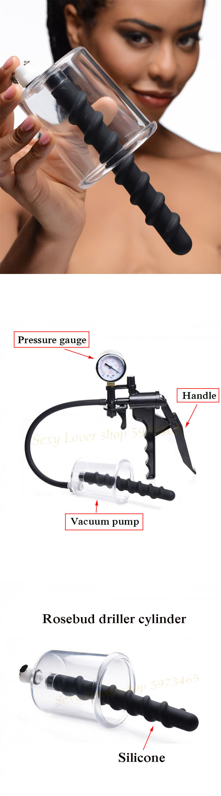 Phích cắm hậu môn bơm hút chân không massage tuyến tiền liệt tăng khoái cảm