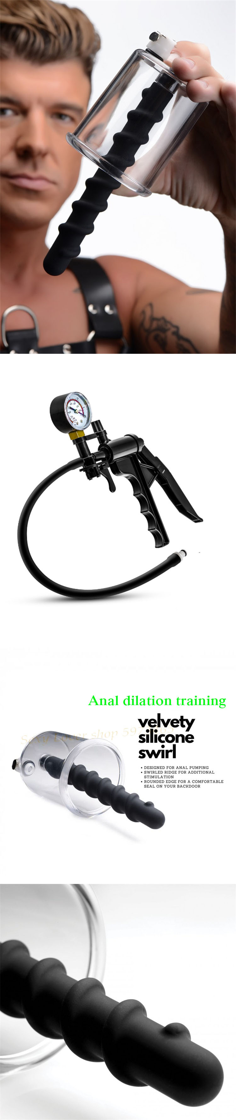 Phích cắm hậu môn bơm hút chân không massage tuyến tiền liệt tăng khoái cảm
