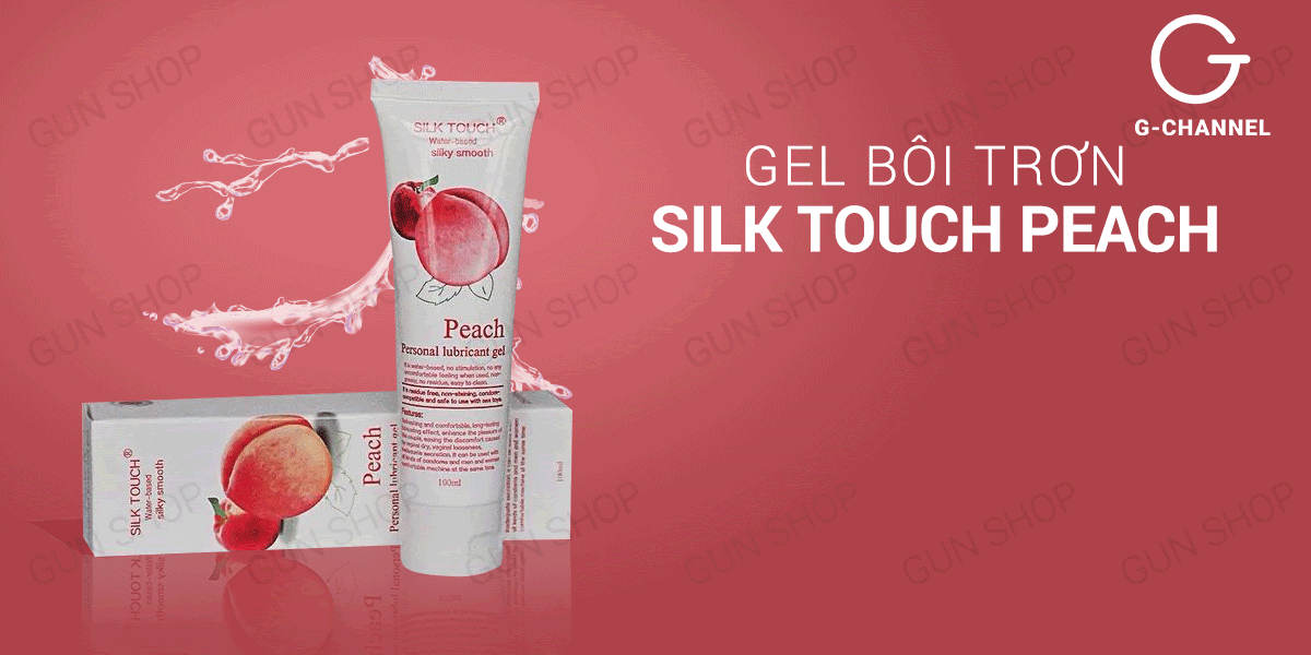 Thông tin Gel bôi trơn hương đào - Silk Touch - Chai 100ml  hàng xách tay