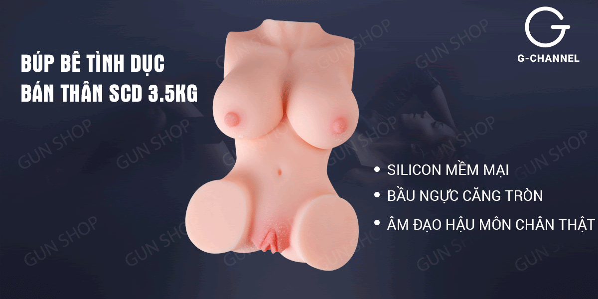 Đánh giá Búp bê tình dục nữ bán thân silicon trần cao cấp mềm mịn - SCD S2 3.5kg  có tốt không?