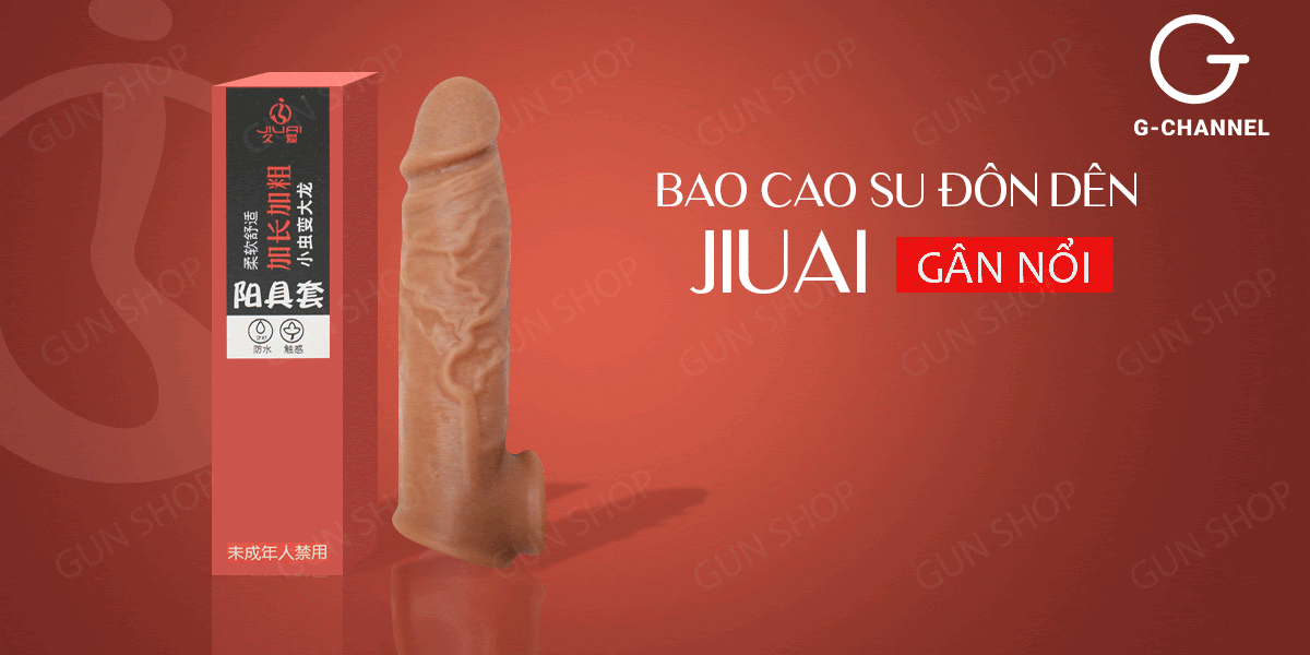 Cung cấp Bao cao su đôn dên tăng kích thước Jiuai - Gân nổi giá rẻ