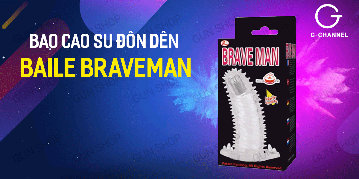 Bao cao su đôn dên Baile Braveman | Tăng kích thước, rung cực đã