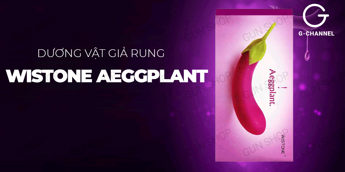Máy rung êm ái đa chế độ Wistone quả cà tím tăng khoái cảm