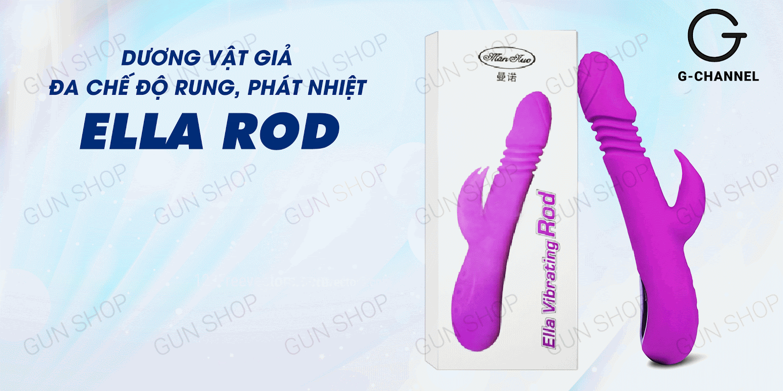 dương vật giả cao cấp đa chế độ rung phát nhiệt Baile Ella Rod kích thích mạnh
