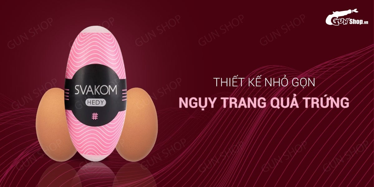 Âm đạo giả nhỏ gọn dạng trứng - Svakom Hedy Pink #