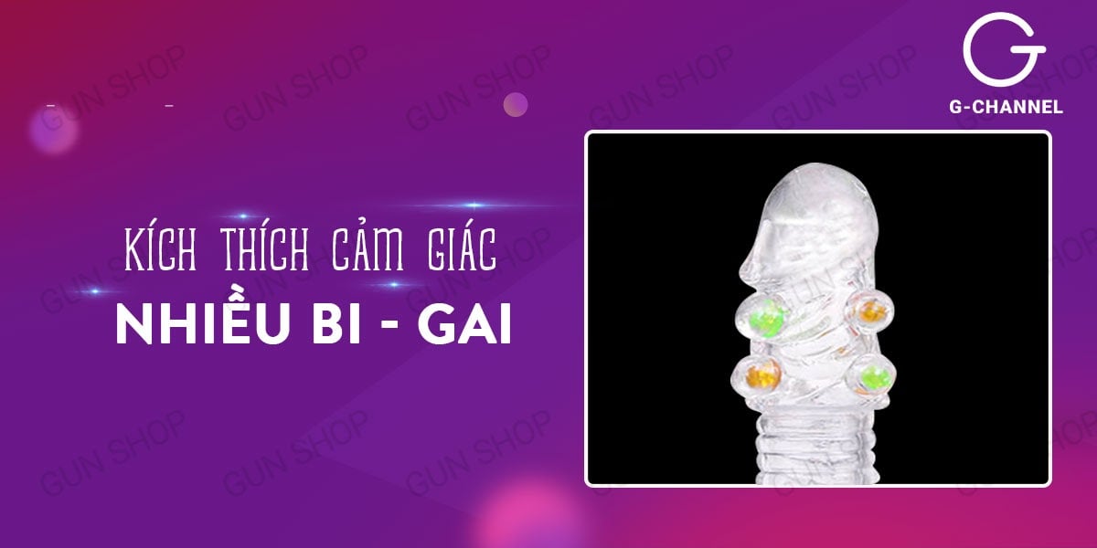 Bao cao su gai bi đôn dên tăng kích thước cảm giác mạnh