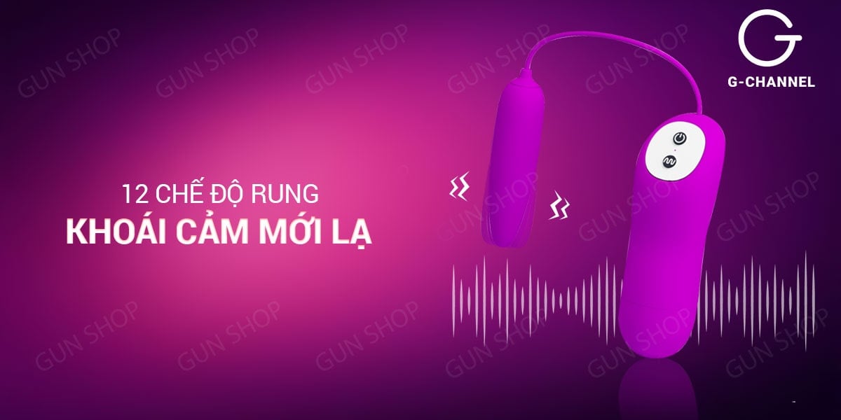 Trứng rung 1 đầu 12 chế độ rung pin AAA kích thích khoái cảm