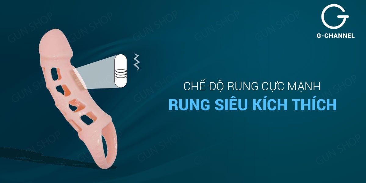 Bao cao su đôn dên Baile Màu da, rung mạnh, dây đeo tiện lợi