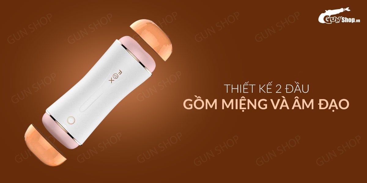 Cửa hàng bán Âm đạo giả 2 đầu rung và rên dùng sạc - Fox Honour VS2  loại tốt