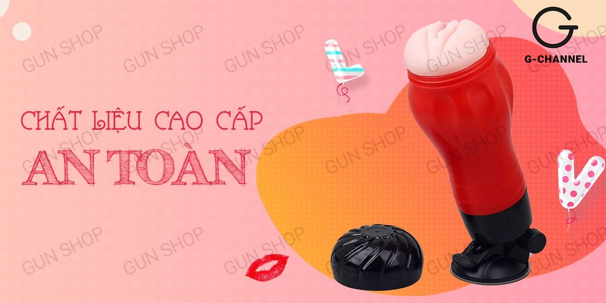 Âm đạo giả dính tường Baile Crazy Bull Red 12 chế độ rung