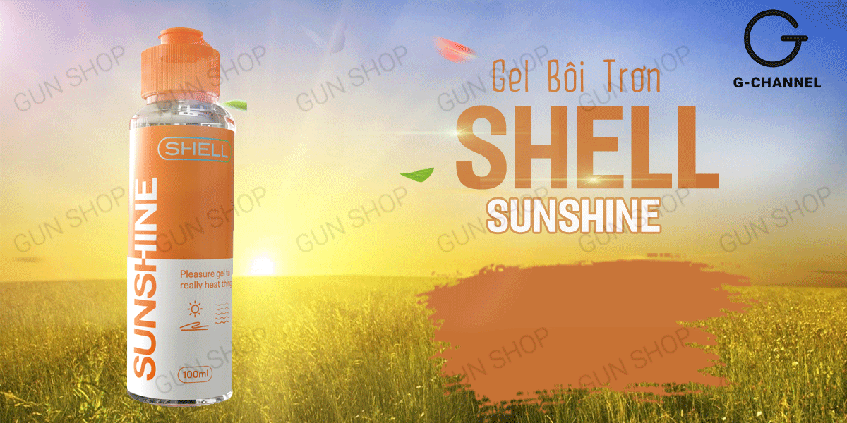 Gel bôi trơn Shell Sunshine 100ml cảm giác nóng ấm tăng khoái cảm