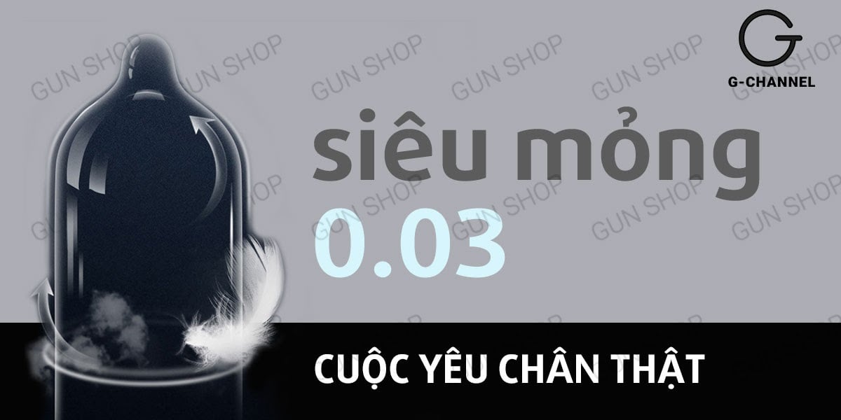 Bao cao su Kimono Xám siêu mỏng 0.03mm an toàn thoáng khí 12 cái