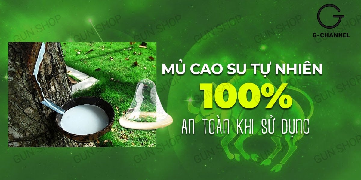 Bao cao su Ropockon kim ngưu mỏng 0.03mm hương dâu, hộp 12 cái