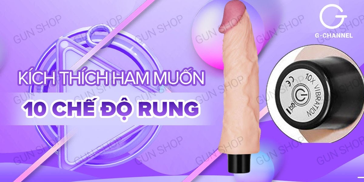 Dương vật giả cao cấp 10 chế độ rung pin sạc - Lovetoy Real Softee