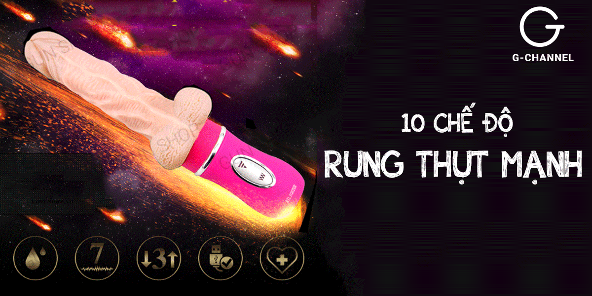 Dương vật giả Ailighter cao cấp rung thụt toả nhiệt mềm mại kích thích