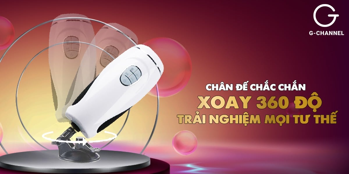 Dương vật giả xoay 360 độ tỏa nhiệt dính tường thụt mạnh Stroking Man III Silver