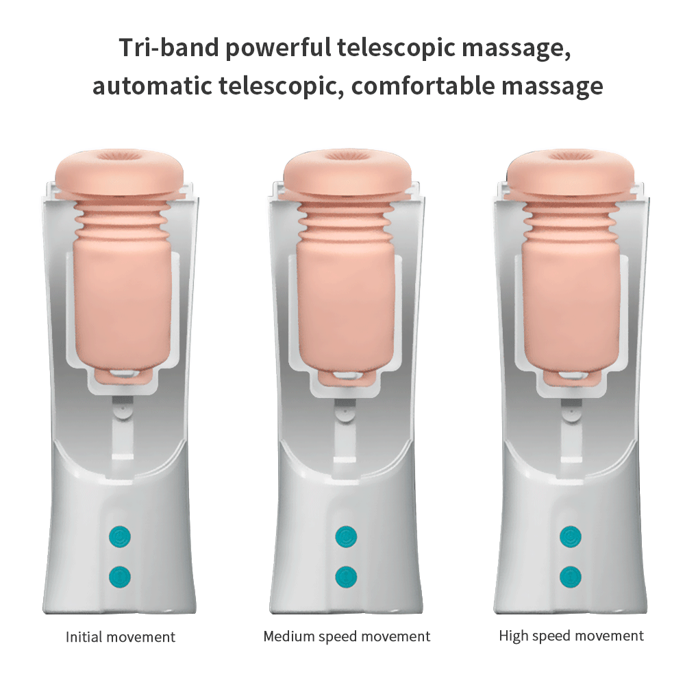 Âm đạo giả tự thụt Prettylove Ozzy silicon y tế rung