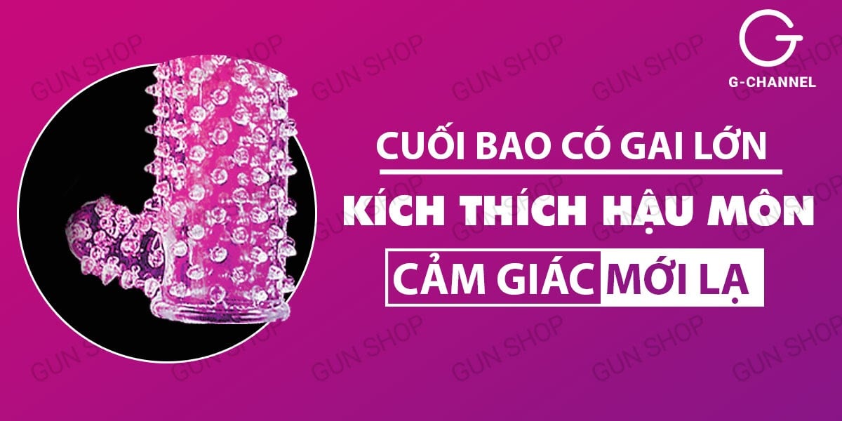 Nhập sỉ Bao cao su đôn dên tăng kích thước Crytal Sleeve - Gai mềm  chính hãng